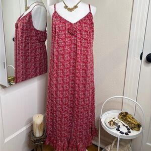 Mimi Chica Red Floral Midi Dress